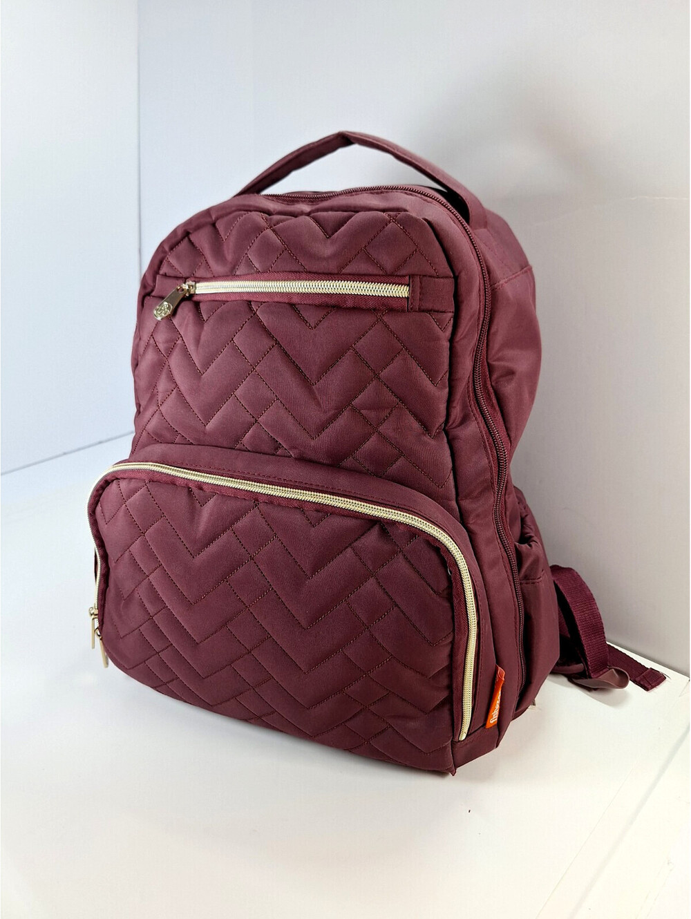 Fisher Price Morgan Diaper Bag Functional Burgundy Momcore Kidcore Lg Backpack